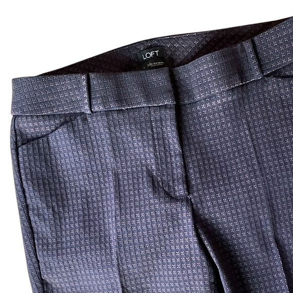 LOFT | NWOT JULIE SKINNY CROPPED ANKLE PANTS TEXTURED STRETCH POCKETS | SIZE 8 - Picture 4 of 12